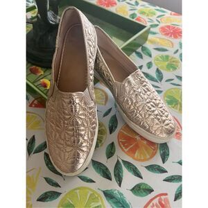 Kate Spade x Keds Rose Gold Quilted Slip on Flats 9.5